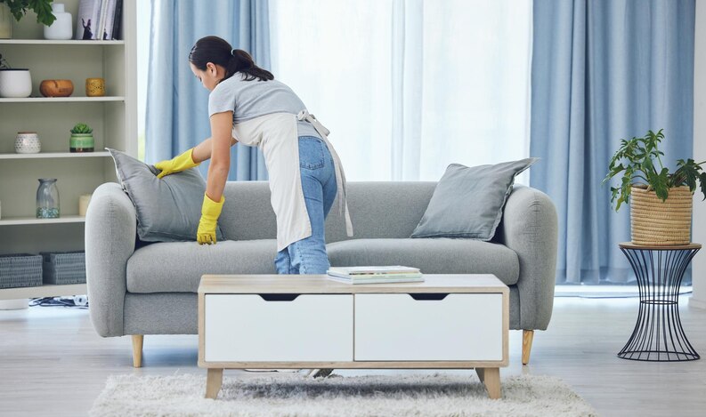 "Specialized dry cleaning process by Elite Winds for sofas, ensuring the best care and cleanliness in Panchkula."