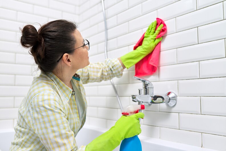 "Shining bathroom post Elite Winds Professional Bathroom Cleaning Services in Chandigarh."